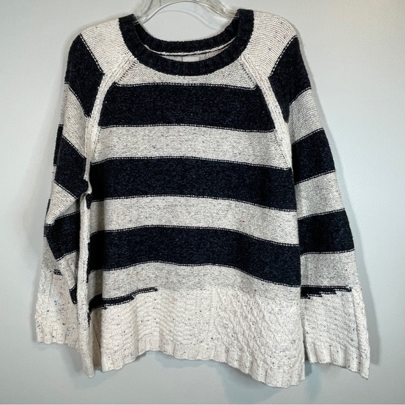 Nic & Zoe CALIFORNIA TIDES SWEATER STRIPE Crewneck Natural/Multi Size L NWOT - Picture 3 of 7